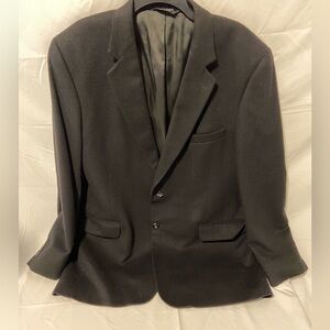 JOS A BANK 100% cashmere men’s black 2 button sport suit coat blazer size 46LG